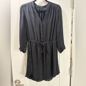 Aritzia Babaton Black Silk Dress